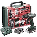 Metabowerke GmbH BS 18 Set Akku-Bohrschrauber (18V 2 x 2Ah LiPOWER, Ladegerät SC 30,...