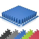 diMio Sport-Schutzmatten - Puzzlematten inkl. Randstücke in Blau, 8 Puzzleteile...