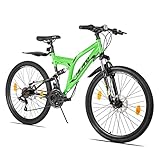 ROCKSHARK Hiland 26 Zoll Mountainbike Rad Vollfederung Mountain Bike Fully...