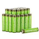 Amazon Basics AAA-Batterien, 800 mAh, wiederaufladbar, 24 Stück