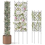 COSTWAY 3er-Pack Rankgitter, 164 x 48 cm, verstellbare Größe & DIY & Faltbar,...