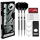 RED DRAGON Pegasus 24 Gramm-Professionelles Tungsten-Steeltip-Dart-Set mit Flights,...