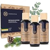 Liebenstein® BIO Saunaaufguss SET “Wohlfühl-Trio” [3x100ml Sauna...