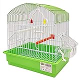 BPS Vogelkäfig aus Metall Kleiner Käfig mit Futternapf und Tränke...