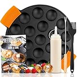 IRONO Poffertjes Pfanne - Poffertjes Maker - 19 Mini Pfannkuchen - Pancake Pfanne -...