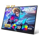 Jhcztrk Portable Monitor 18,5 Zoll 120Hz FHD 1080P HDMI USB-C, 100% sRGB, HDR...