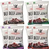 Viking Bites Beef Jerky Mischkarton 400g (8 x 50g) – 2x Original, 2x Jalapeno, 2x...