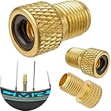 Adapter für Dunlop- und Sclaverand Ventil auf Schrader Ventil, 3 Stk, DV + SV auf...