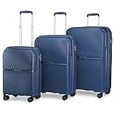 British traveller Hartschale Koffer Trolley PP Handgepäck Reisekoffer mit 4 Spinnerräder...