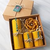 Bienenwachskerzen-Deko-Set