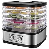 YASHE GGJ-261A Dörrautomat mit 5 höhenverstellbaren Tabletts, Temperaturregelung von...