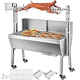 VEVOR Tisch Spießbratengrill mit Grillmotor für Hähnchen Lamm, Rind oder Rollbraten,...
