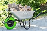 TIREX by xonic® Schubkarre mit Stahlfelge – Verzinkte Wanne bis 250kg/ 100l - Robuste...