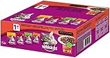Whiskas Katzenfutter Nassfutter Adult 1+ Klassische Auswahl in Soße 80 x 100g Mega Pack