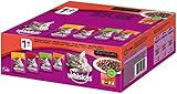 Whiskas Katzenfutter Nassfutter Adult 1+ Klassische Auswahl in Soße 80 x 100g Mega Pack