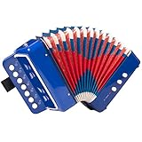Horse Knopf-Akkordeon, 10 Tasten, Kinder-Akkordeon, Musikinstrumente für Kinder,...