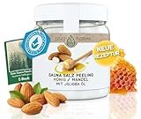 CozyNature® Sauna Salz Peeling Honig Mandel 500 g | Für die Sauna, Dusche und Dampfbad |...