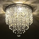 Depuley Kristall Kronleuchter Modern für Wohnzimmer: Lampe Deckenleuchte...