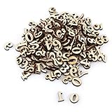 200 Stück Holzbuchstaben/Zahlen, Holzbuchstaben, unlackiertes Holzhandwerk für...