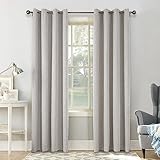CUCRAF Leinenoptik 100% Blickdichte Vorhänge mit Ösen, 2-Stücke Set 245 x 140 cm,...
