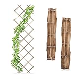 Relaxdays Rankgitter, ausziehbar, 3er Set, Rankhilfe Kletterpflanzen, 180x60 cm, Garten,...