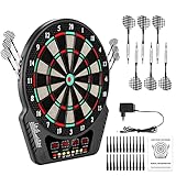 Elektronische Dartscheibe Dartboard Elektronisch mit 6 Darts,24 Ersatzspitze Dartscheibe...