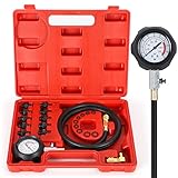QUNNIE Öl Druck Tester Kit, Manometer Tool Kit, 0-140 PSI, Kraftstoffsystem Mechanische...