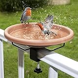 SANOTO Vogeltränke, Vogeltränke Balkon Groß Balkongeländer Garten Modern...