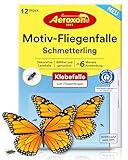 Aeroxon Fliegenfalle Innenbereich – 12x Fliegenfänger für Fenster, Effektive...