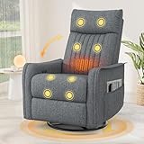 Srfzluxy Fernsehsessel Massagesessel mit Liegefunktion, Relaxsessel mit Wärme...