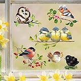 Wandtattoo Loft Fensterbild Frühling Ostern Vogel Set frühlingshafte...