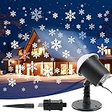 BELLALICHT LED Projektorlampe Schneeflocken Effektlicht - Snowflake Projektor Schneefall...
