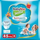 Babylino Sensitive Swim Pants, Windeln für Meer und Pool, Größe 4-5 (9-15...