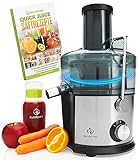 Nutrilovers *Testsieger* QUICK-JUICER Entsafter Edelstahl Obst und Gemüse I...