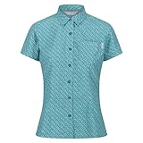 Regatta Damen Mindano VII Kurzarm Funktionsbluse RWS152 46 türkis