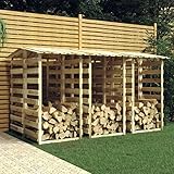 Chusui Pergolen mit Dach 6 STK Kaminholzregal, Brennholzregal Außen, Holzstapelhilfe,...