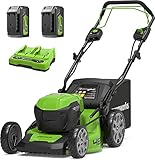 Greenworks GD24X2LM46SPK4X Selbstfahrender Akku Rasenmäher für große Flächen bis zu...