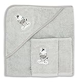 Baby Kapuzenhandtuch im Set mit 2 Waschlappen Oeko-Tex Standart 100 Zertifiziert. Baby...