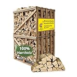 Neandertaler Feuer Brennholz Kaminholz Hartholz - 1,8RM Box 25 cm Holz für Kamin Ofen...