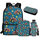 TOADDMOS 4-teiliges Schulranzen-Set für Kinder, Rucksäcke für Jungen, Lunchtasche,...