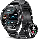 Smartwatch Herren mit Telefonfunktion,1.32 Zoll HD Voll Touchscreen Armbanduhr...