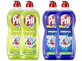 PRIL Original-Set 2x Limette & 2x Original, Handgeschirrspülmittel-Set mit höchster...