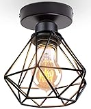 TOKIUS Deckenlampe, 16CM Vintage Deckenleuchte im Industrial Design Retro E27...