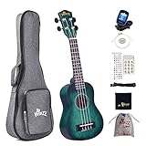 Winzz 21' Sopran Ukulele Anfänger Set Kinderm Erwachsene, Einzigartiges Farbdesign, mit...