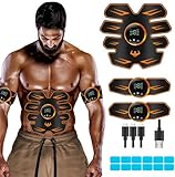 LEMENG EMS Bauchmuskeltrainer,EMS Elektrische Muskelstimulation,USB...