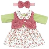 ZWOOS Puppenkleidung 35-43 cm für New Born Baby Puppen, süßes Kleid kompatibel mit Baby...