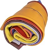 Langlauf Schuhbedarf Lederreste Lederstücke Bastelleder extragroß 1kg bunt - farbig...