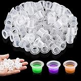 Tattoo Farbkappen Cups - Emalla 200 Stück Tattoo Ink Cups Einweg Pigment Ink Caps 9mm...