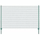 Somanki Maschendrahtzaun mit Pfosten Stahl 25 x 1,5 m Grün, Hasendraht, Wühlmausgitter,...