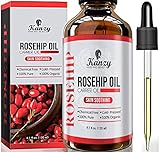 Kanzy Hagebuttenöl Bio Kaltgepresst 100% Rein 120ml Rosehip Oil Wildrosenöl für Haut...